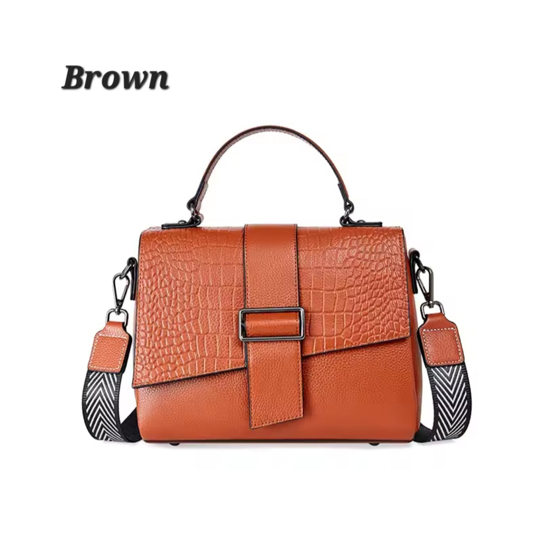 Genuine leather crossbody handbag - 4