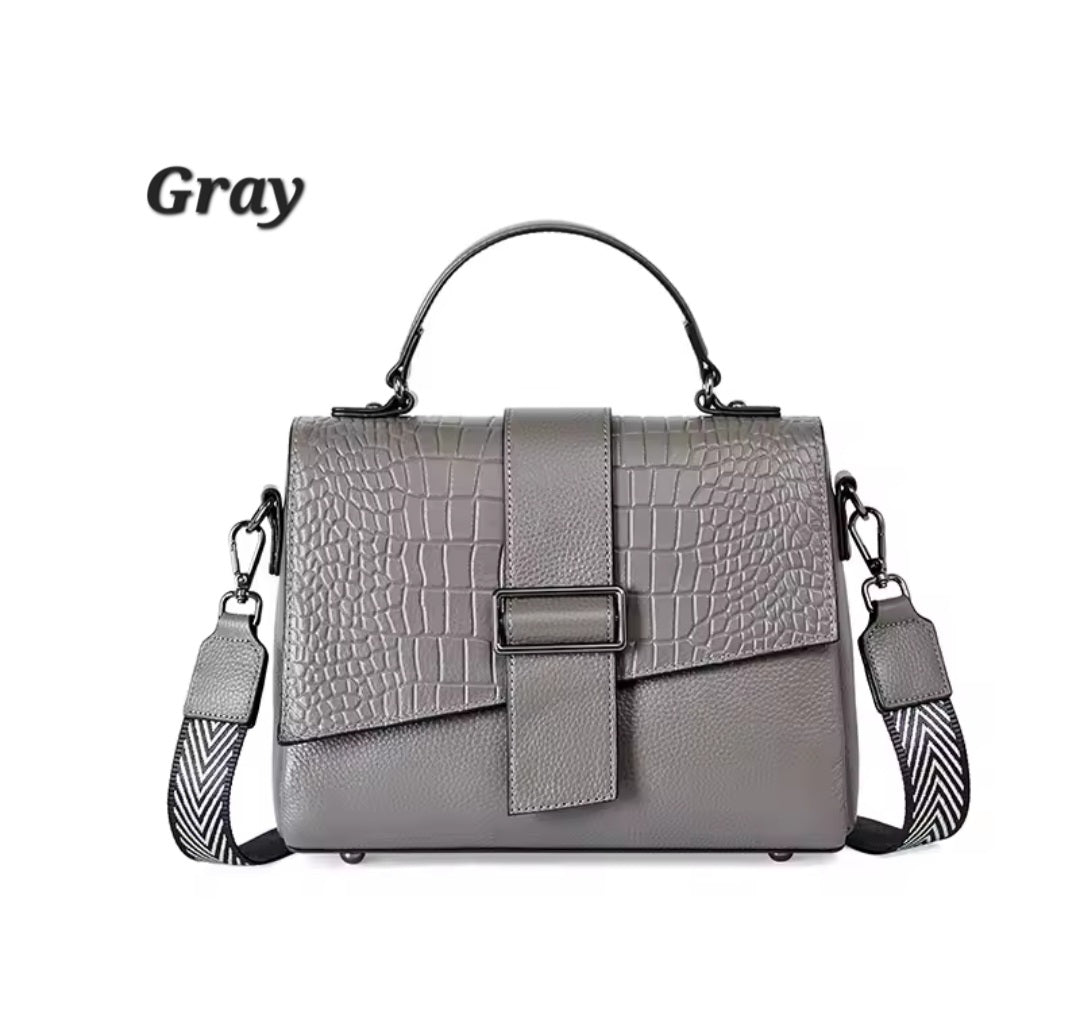 Genuine leather crossbody handbag - 4