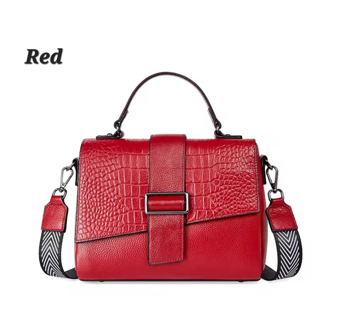 Genuine leather crossbody handbag - 4