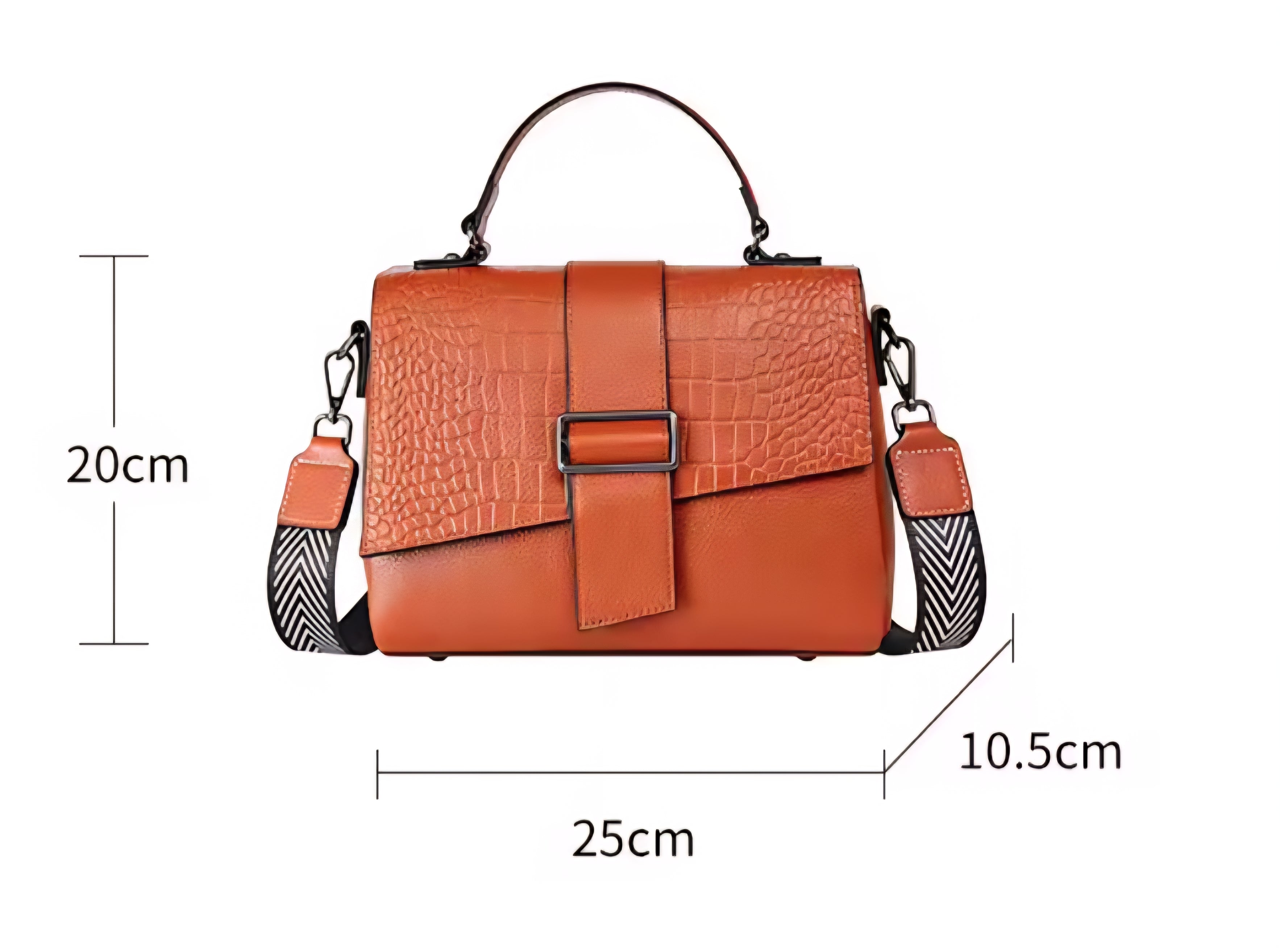 Genuine leather crossbody handbag - 4