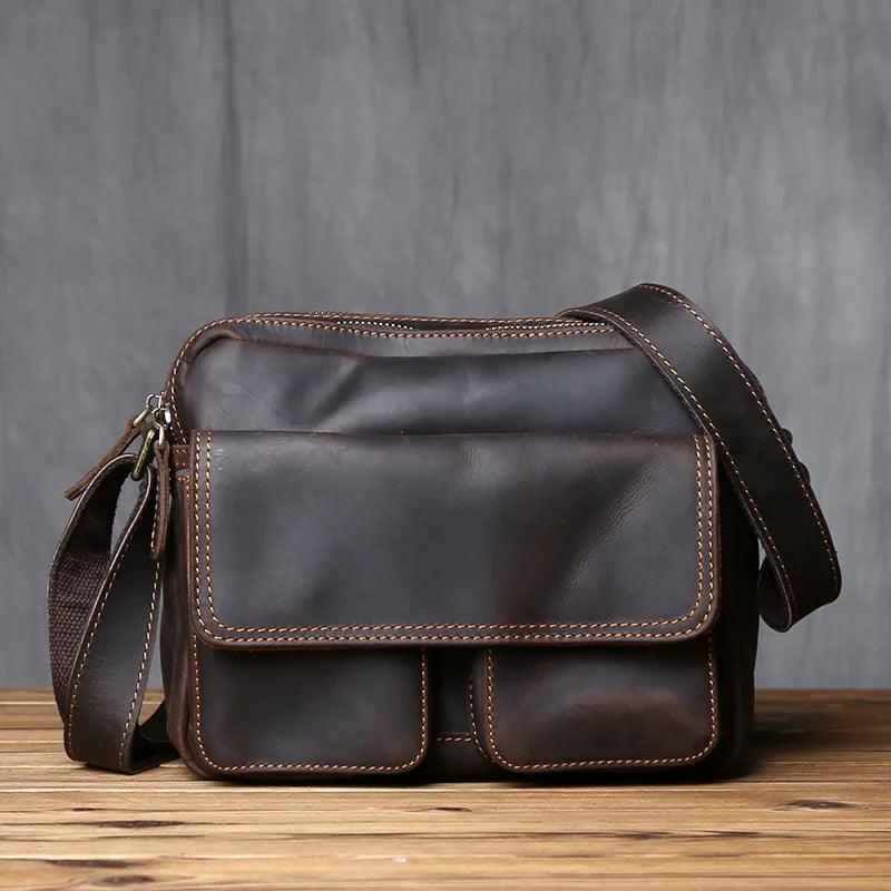 Leather Men's Messenger Bag
